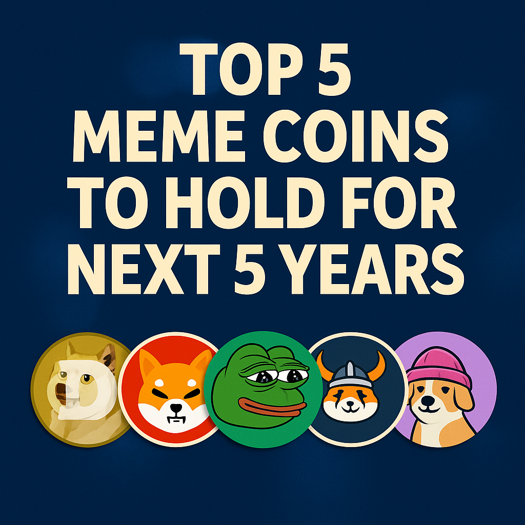 top 5 meme coins to hold 5 years 2025 - 2030